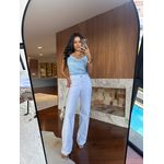 Blusa Acetinada Azul Selena