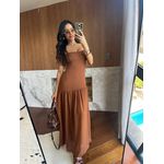 Vestido Alongado Marrom Betina