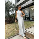 Vestido Alongado Prata Gisa