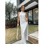 Vestido Alongado Prata Gisa