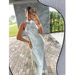 Vestido Alongado Prata Gisa