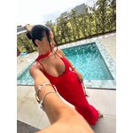 Vestido Midi Vermelho Yara