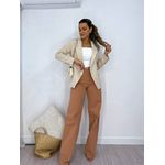 Blazer Inspiração Balmain Areia