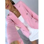 Blazer Inspiração Balmain Rosa Bebê