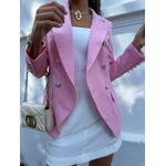 Blazer Inspiração Balmain Rosa Bebê