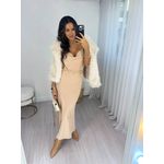 Vestido Midi Nude Bru