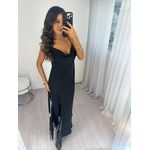 Vestido Midi Preto Bru