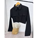 Camisa Cropped Chay Preto