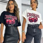 Kit 2 t-shirt's Cherries Preta e Off