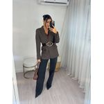 Blazer Alfaiataria Marrom Dina