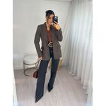 Blazer Alfaiataria Marrom Dina