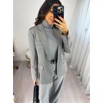 Blazer Alfaiataria Cinza Dina