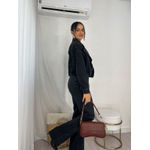 Jaqueta Jeans Preta Estonada Hana