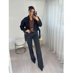 Jaqueta Jeans Preta Estonada Hana