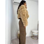 Calça Wide Leg Jeans Marrom Ivy