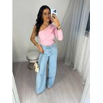 Blusa Um Ombro só Rosa Bebe Ivy