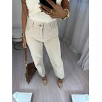 Calça Reta Jeans Areia Jany