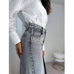 Calça Wide Leg Jeans Cinza Estonada Kendal