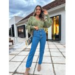 Calça Reta Jeans Mily Escura