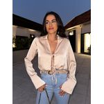 Blusa Acetinada Areia Lilian
