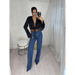 Blusa Acetinada Preta Lilian
