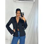 Blusa Acetinada Preta Lilian