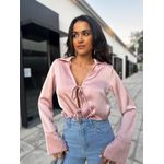 Blusa Acetinada Rosê Lilian