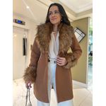 Casaco Ultra Premi Térmico Gola Pele Madrid Caramelo