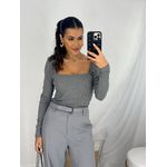Blusa Canelada Cinza Magie
