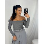 Blusa Canelada Cinza Magie