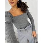 Blusa Canelada Cinza Magie