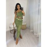 Vestido Midi em Tule Verde Marys