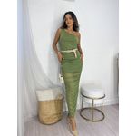 Vestido Midi em Tule Verde Marys