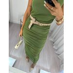 Vestido Midi em Tule Verde Marys