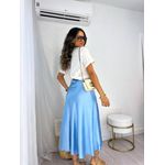 Saia Acetinada Azul Mavy
