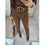 Calça Reta Jeans Mily Marrom