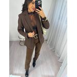 Calça Reta Jeans Mily Marrom