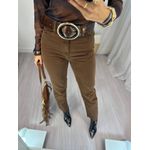 Calça Reta Jeans Mily Marrom
