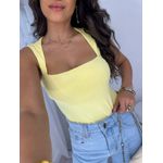 Body Decote Quadrado Manteiga Misey
