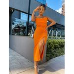 Vestido Midi Mule Laranja