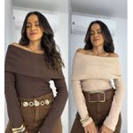Compre o kit Blusa Ombro a Ombro Nude + Café Bourn 