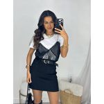 Saia Alfaiataria Preta Renata