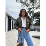 Jaqueta Puffer Marrom Rony