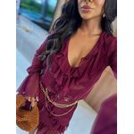 Vestido em Tule Marsala Santy