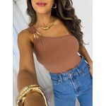 Body Um Ombro Só Marrom Selena