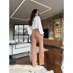 Calça Wide Leg Sofi Mocha Mousse