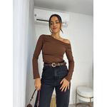 Blusa Ombro a Ombro Thaly Marrom