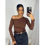 Blusa Ombro a Ombro Thaly Marrom