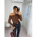 Blusa Ombro a Ombro Thaly Marrom