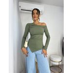Blusa Ombro a Ombro Verde Thaly